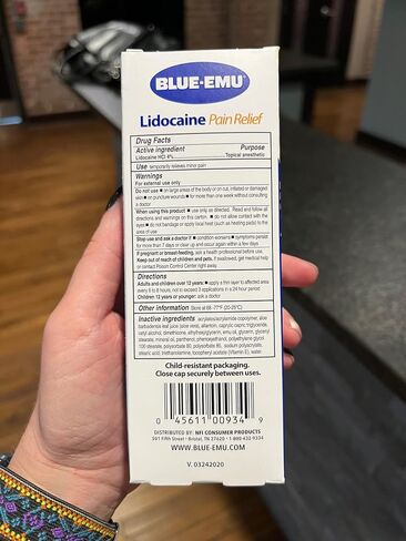 BLUE-EMU Lidocaine Pain Relief Cream for Fast, Numbing Relief, 2.7 Oz, 1 Pack in Saudi Arabia