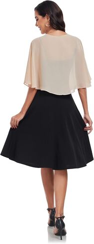 Sheer Shawls and Wraps for Formal Evening Party Chiffon V Neck Capelets for Women Wedding Guest Shawl in Saudi Arabia