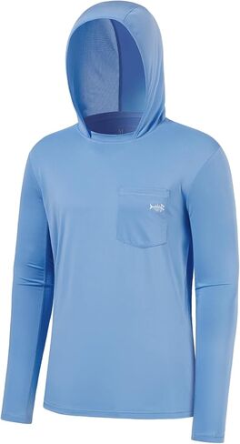 BASSDASH Men’s UPF 50+ Fishing Hoodie Shirts with Chest Pocket Lightweight UV Sun Protection Long Sleeve Hiking Sports FS34M in Saudi Arabia