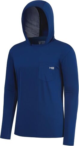 BASSDASH Men’s UPF 50+ Fishing Hoodie Shirts with Chest Pocket Lightweight UV Sun Protection Long Sleeve Hiking Sports FS34M in Saudi Arabia