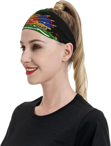 Cute Haiti Flag Sweatband Sports Headband Women Men Hairband for Running,Cycling,Yoga,Headbands for Women and Men in Kuwait