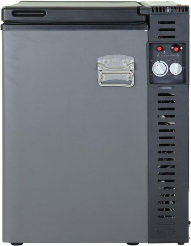 SMETA 12v Portable Refrigerator Propane Freezer RV Freezer 110/12 volt Chest Outdoor Camping Freezer Deep Electric LPG AC/DC 3-way Gas Absorption Chest Freezer Cooler Off Solar for RV, 2.4 Cu.Ft, Black with Lock in Kuwait