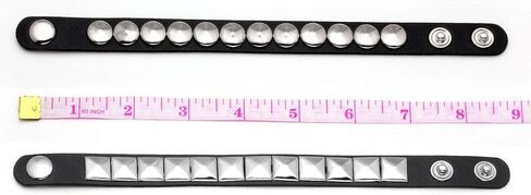 Manfnee 4Pack Punk Goth Bracelet for Man Women Leather Spike Rivet Metal Studded Wristbang Black in Saudi Arabia