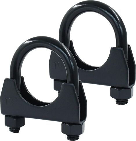 1-1/2 "u مشبك U-Bolt الثقيل ، 2pcs سجلة سرج من الفولاذ المقاوم للصدأ الأسود لنظام عادم الدراجات النارية RV UTV in Kuwait