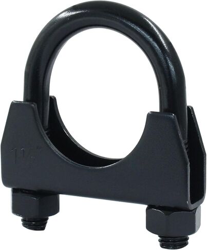 1-1/2 "u مشبك U-Bolt الثقيل ، 2pcs سجلة سرج من الفولاذ المقاوم للصدأ الأسود لنظام عادم الدراجات النارية RV UTV in Kuwait