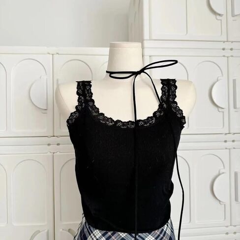 النساء عتيقة coquette v-neck slim fit سترة y2k الجمالية طويلة الأكمام الحاكمة top in Kuwait