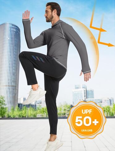 SILKWORLD UPF 50+ Fishing Shirts for Men Long Sleeve Sun Protection Hoodie UV SPF Rash Guard Workout Swim Shirts in Saudi Arabia