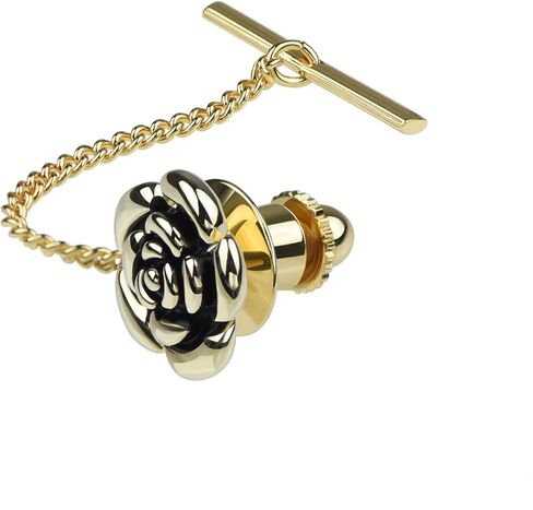VVCome Mens Tie Tack Clutch مع سلسلة كريستال سلتيك عقدة القوس نجمة ورقة التلبيب دبابيس بروش اكسسوارات الأعمال الزفاف in Kuwait