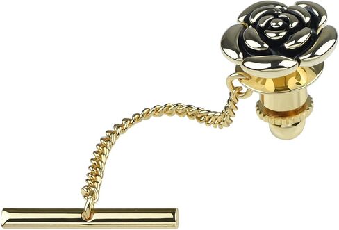 VVCome Mens Tie Tack Clutch مع سلسلة كريستال سلتيك عقدة القوس نجمة ورقة التلبيب دبابيس بروش اكسسوارات الأعمال الزفاف in Kuwait