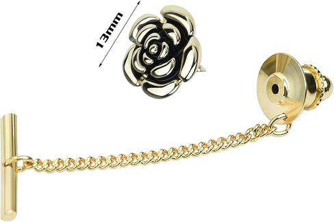 VVCome Mens Tie Tack Clutch مع سلسلة كريستال سلتيك عقدة القوس نجمة ورقة التلبيب دبابيس بروش اكسسوارات الأعمال الزفاف in Kuwait