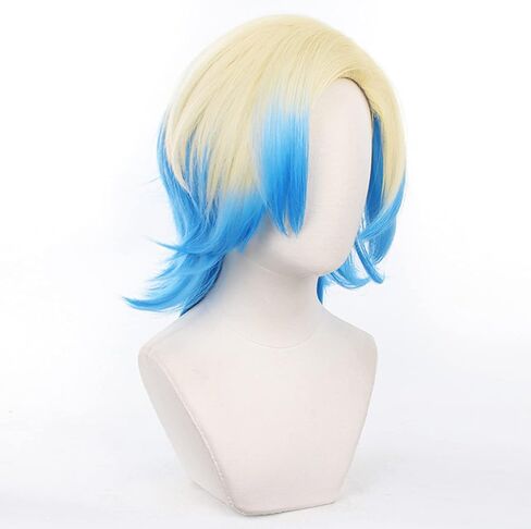 شخصية Cosplay شعر مستعار للأنيمي الزرقاء الزرقاء الزرقاء القصيرة للجنسين الأزياء الشخصيات شخصيات معرض عيد الميلاد هالوين in Kuwait