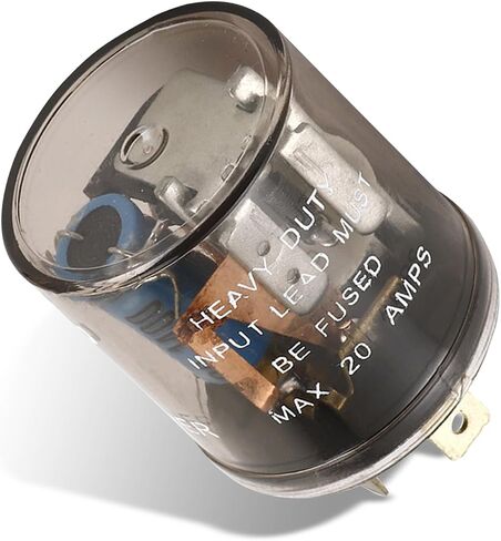 2 pin flasher ، 12 فولت إشارة انعطاف ضوء الإصلاح وميض التتابع ، مقاوم للماء مغلق مصلح قشرة دبوس 2 دبوس التتابع ، Universal لمعظم سيارات الدراجات النارية اليخوت (أسود) in Kuwait