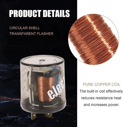 2 pin flasher ، 12 فولت إشارة انعطاف ضوء الإصلاح وميض التتابع ، مقاوم للماء مغلق مصلح قشرة دبوس 2 دبوس التتابع ، Universal لمعظم سيارات الدراجات النارية اليخوت (أسود) in Kuwait