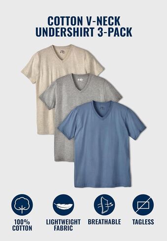 KingSize Men's Big & Tall Cotton V-Neck Undershirt 3-Pack in Saudi Arabia