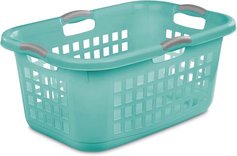 Sterilite Ultra 2 Bushel Plastic Stackable Laundry Clothes Basket Bin with 4 Comfortable Grip Handles and Airflow Holes, White (12 Pack) in Saudi Arabia