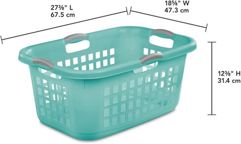 Sterilite Ultra 2 Bushel Plastic Stackable Laundry Clothes Basket Bin with 4 Comfortable Grip Handles and Airflow Holes, White (12 Pack) in Saudi Arabia