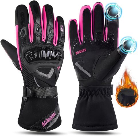 Motorcycle Gloves Windproof Waterproof Guantes Moto Women Motorbike Riding Gloves Touch Screen Moto Motocross Gloves Winter for Lady in Kuwait