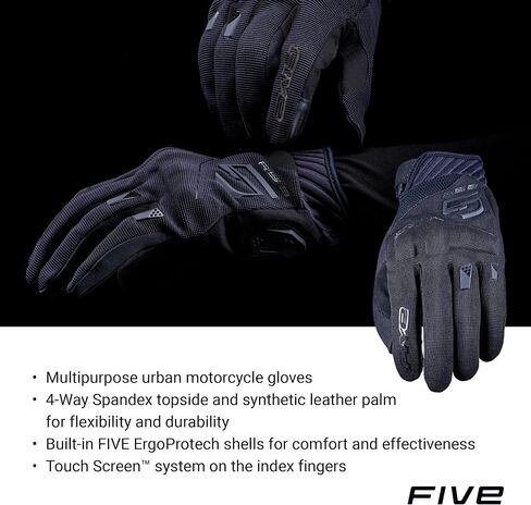 RS3 Evo Motorcycle Gloves for Men, Urban Riding Gloves for Motorcycle, Scooter and More – Black, Black-Red and Black-White, XS-3XL in Saudi Arabia