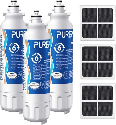 PUREPLUS LT800P NSF 53&42 Certified Replacement for LG ADQ73613401, Kenmore 469490, 9490, ADQ73613402, ADQ736134, LSXS26326S LMXC23746S, LT120F, Refrigerator Water and Air Filter Combo, 3Pack in Saudi Arabia
