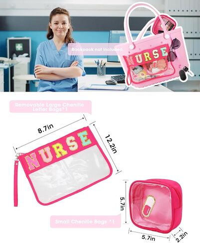 Onism 13PCS Baseball Bogg Bag Accessories Set, Clear Insert Snack Pouch Bags, Croc Bag Organizers with Key Holder, Buttons,Charms and chain,Team Gifts, Makeup Cosmetic Bag for Mom Women Girl(Baseball) in Saudi Arabia