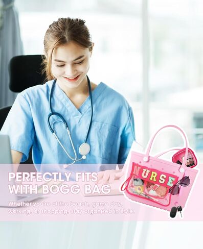 Onism 13PCS Baseball Bogg Bag Accessories Set, Clear Insert Snack Pouch Bags, Croc Bag Organizers with Key Holder, Buttons,Charms and chain,Team Gifts, Makeup Cosmetic Bag for Mom Women Girl(Baseball) in Saudi Arabia