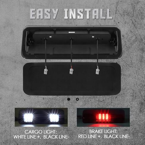 3rd Third Tail Rear Brake Light Replacement For 2009 2010 2011 2012 2013 2014 Ford F-150 Lincoln Mark LT, High Mount Cargo Lamp Waterproof Dual Row LED Stop Light Bar Taillight (Red Lens) in Kuwait