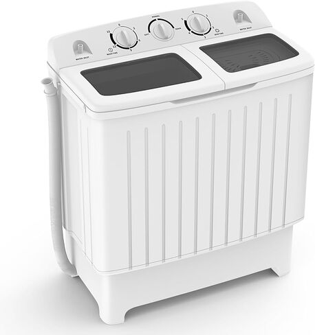 ARLIME Portable Clothes Washing Machine, 17.6lbs Mini Twin Tub Washer & Spinner Dryer Combo Compact Washer (11lbs) & Spin Dryer (6.6lbs) Sets Laundry Machine W/Time Control for Apartments, Dorms, Bathroom or RV Camping in Kuwait
