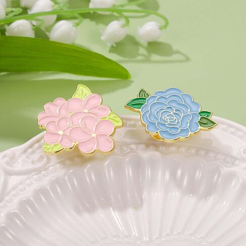 TIDOO Cute Sunflower Flower Enamel Pin Set Anime Lily Plant Pins Aesthetic for Backpacks Clothes Hat Decor Flower Girl Gift in Saudi Arabia