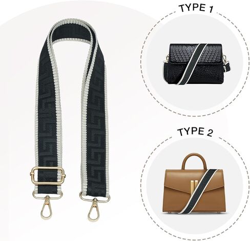 Conworld Purse Strap Replacement Crossbody for Handbag, 1.5" Golden Buckle Wide Canvas Shoulder Strap for Women, Adjustable Bag Straps Replacement in Saudi Arabia