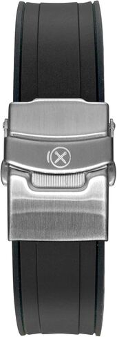 StrapXPro(STX1A) 22mm Watch Bands Men's Rubber Curved-end Watch Strap Replacement for Seiko Prospex Turtle & King Turtle Automatic Dive Watch SRP773, SRP775, SRP777, SPRA21, SRPE03, SRPE05, etc. (Black with Silver Clasp) in Kuwait