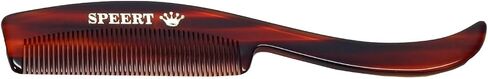 Hand-Made Tortoise Comb | Mustache | All Hair Types: Curly/Straight/Thick/Thin | Hypo-Allergenic Biodegradable Cellulose Acetate | MADE IN SWITZERLAND | 4.65" x 0.83" x 0.28" | #1618 in Saudi Arabia