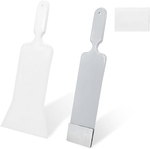Bulldozer Squeegee, Long Handle Flat Glass Tinting Tools for Automotive Front & Back Window, Plastic Wrapping Windshield Paddle Squeegee for Vehicle Cleaning, Car Accessories (White) in Saudi Arabia