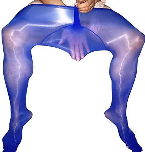 HIMEALAVO Men's Sexy jj Set of Oil Bright Pantyhose Ice Silk Stockings god Pants in Saudi Arabia