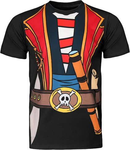 قميص Dangcos Pirate ، المحملات الرسومية للرجال لأزياء الهالوين ، تأثيري ، حفلات ذات طابع قرصنة in Kuwait
