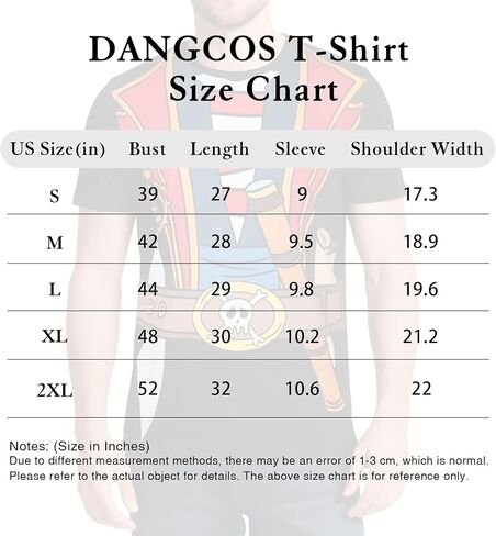 قميص Dangcos Pirate ، المحملات الرسومية للرجال لأزياء الهالوين ، تأثيري ، حفلات ذات طابع قرصنة in Kuwait
