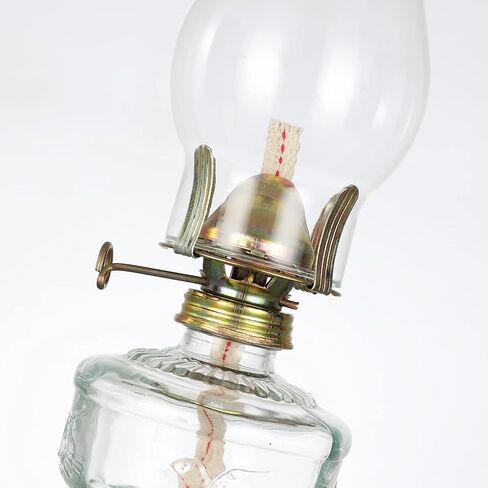 4 Pieces Rustic Oil Lamp Lantern Vintage Glass Kerosene Lamp 12.5'' Antique Chamber Oil Lamps for Indoor Use Home Decor Classic Clear Old Hurricane Lamp for Emergency Lighting in Saudi Arabia