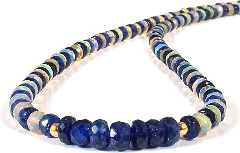 Vatslacreations – 4-5MM AAA Quality Natural Ethiopian Welo Fire Opal Orange Faceted Multi Fire Beads Necklace For Christmas New Year (45CM) in Kuwait