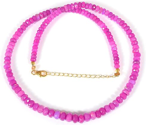 Vatslacreations – 4-5MM AAA Quality Natural Ethiopian Welo Fire Opal Orange Faceted Multi Fire Beads Necklace For Christmas New Year (45CM) in Saudi Arabia