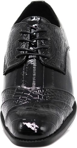 stw Men Men fligator Crocodile Print Oxfords Fashion Lace Up Dress Shoes in Saudi Arabia