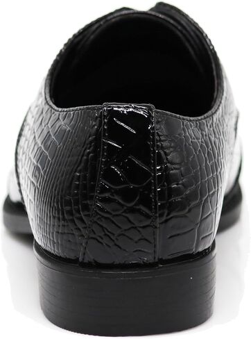 stw Men Men fligator Crocodile Print Oxfords Fashion Lace Up Dress Shoes in Saudi Arabia