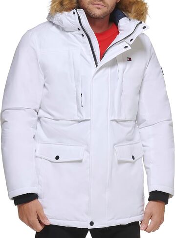 Tommy Hilfiger Men's Heavyweight Midlength Hooded Parka, Green, XX-Large in Saudi Arabia