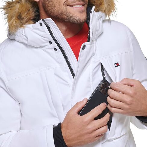 Tommy Hilfiger Men's Heavyweight Midlength Hooded Parka, Green, XX-Large in Saudi Arabia