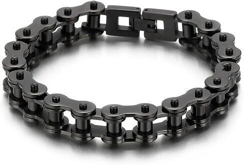 13mm Heavy Punk Rock Men Women Rainbow Bike Biker Motorcycle Chain Bracelet Jewelry Gold Black Stainless Steel Bicycle Bangle Jewelry Silver Polished in Saudi Arabia