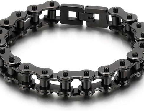 13mm Heavy Punk Rock Men Women Rainbow Bike Biker Motorcycle Chain Bracelet Jewelry Gold Black Stainless Steel Bicycle Bangle Jewelry Silver Polished in Saudi Arabia