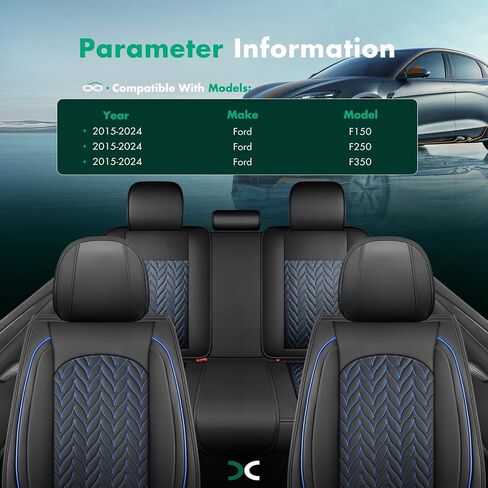 أغطية المقعد الأمامي Scitoo لـ F150،2pcs تغطي مقعد الشاحنات أغطية مقعد جلدية فواك in Saudi Arabia