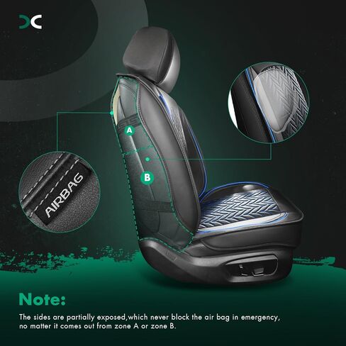 أغطية المقعد الأمامي Scitoo لـ F150،2pcs تغطي مقعد الشاحنات أغطية مقعد جلدية فواك in Saudi Arabia