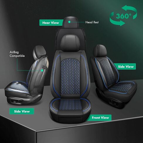أغطية المقعد الأمامي Scitoo لـ F150،2pcs تغطي مقعد الشاحنات أغطية مقعد جلدية فواك in Saudi Arabia