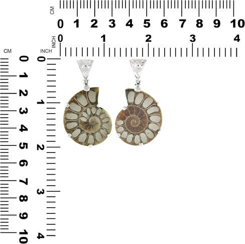Starborn Sterling Silver Ammonite with Ammolite Inlay Pendant in Saudi Arabia