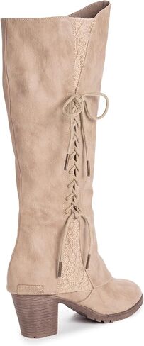 MUK LUKS mens Lukees By Muk LuksÃ‚® Women's Lacy Leo Fashion Boot, Black, 6.5 US in Saudi Arabia