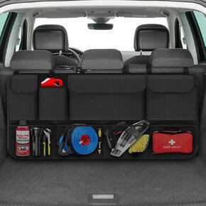 Trunk Organizer for Car, Large Capacity Trunk Storage Organizer with 8 Pockets, Sturdy Trunk Organizer Car Accessories for SUV/MPV/Truck, 36"×20"